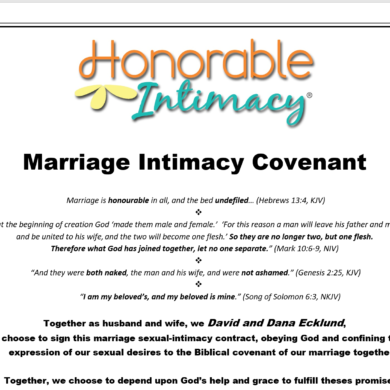 Honorable Intimacy Marriage Covenant Print (C)